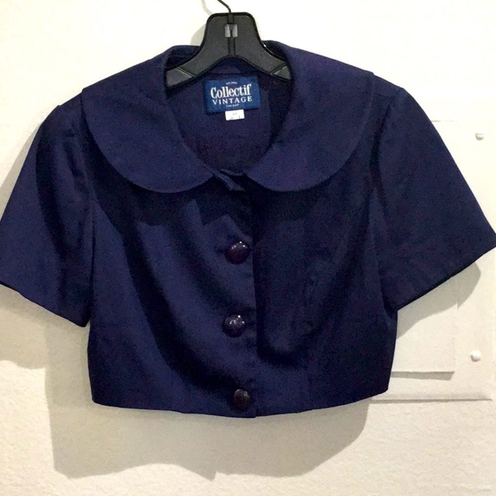 Cropped Navy Jacket
